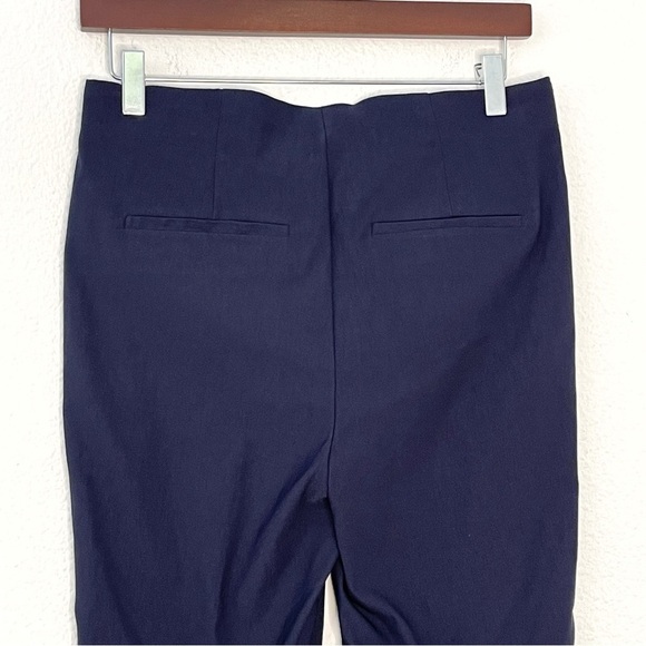 Chico’s pull on stretch flat front straight legs ankle navy blue pants size 6 - Picture 6 of 9